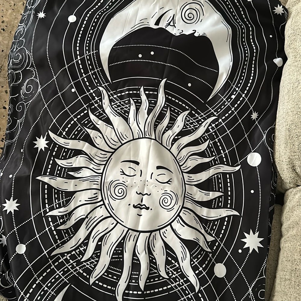 Curtain moon and sun